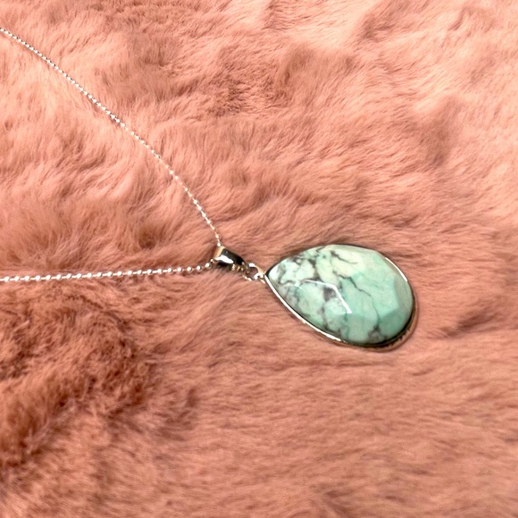 Beauty Merch & Co. Jewelry - 🚫🚫🌸Turquoise Pendant Necklace, Silver/Turquoise🌸